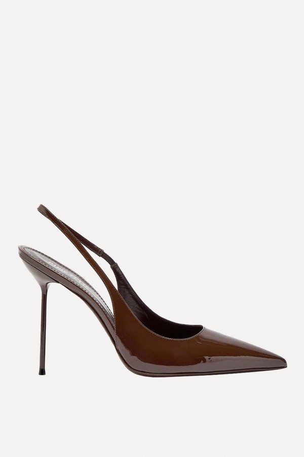 Patent Leather Lidia Slingback Pumps 105 from Paris Texas