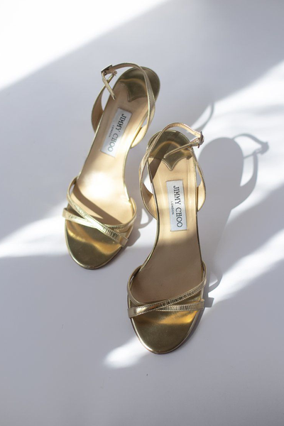 Gold Sandals from Jimmy Choo 