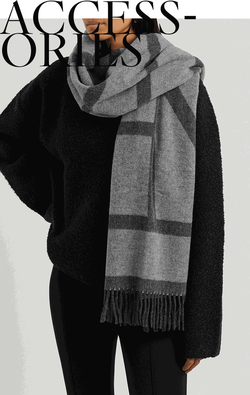 Logo Jacquard Wool Scarf, £220 | Totême