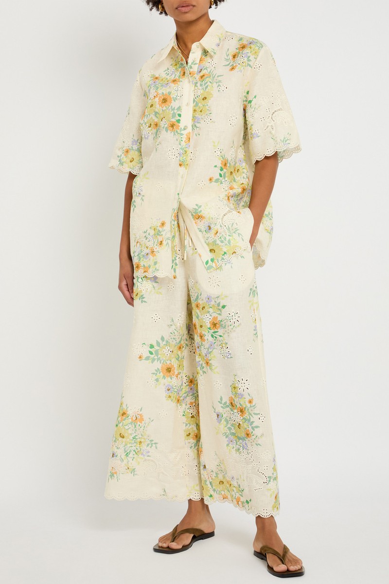 Juliette Embroidered Flax Shirt from Alemais