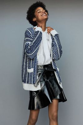 Oversize Jacket In Jacquard Knit