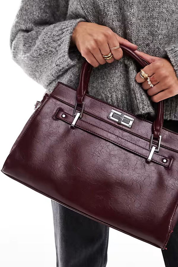 Faux Leather Bag from Bershka