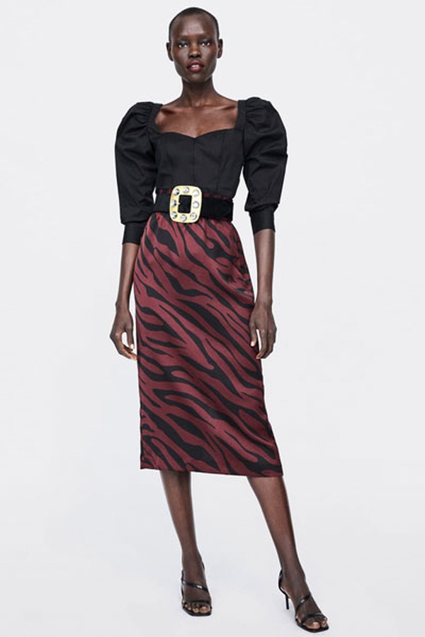 Animal Print Pencil Skirt from Zara
