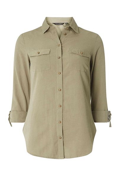 Khaki Cotton Linen Shirt