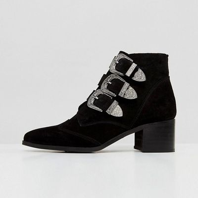 Suede Buckle Ankle Boots from ASOS