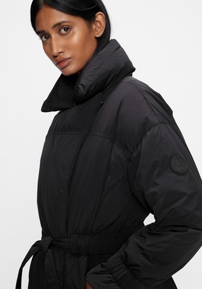 Long Belted Puffer Jacket