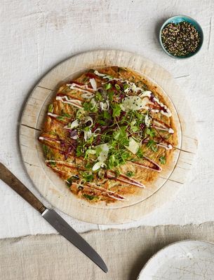Asparagus Okonomiyaki