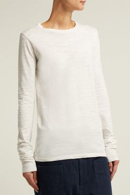 Long-Sleeved Slubby Cotton-Jersey T-Shirt from Raey