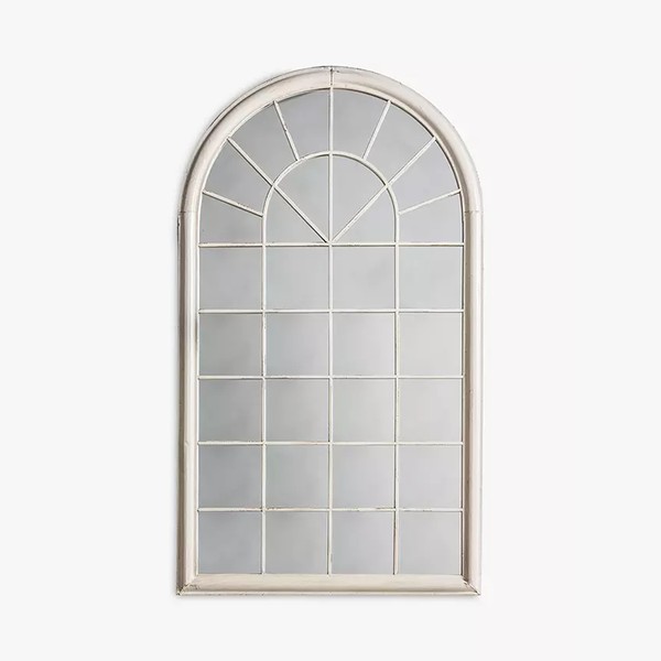 Arched Wood Frame Window Wall Mirror from John Lewis & Partners