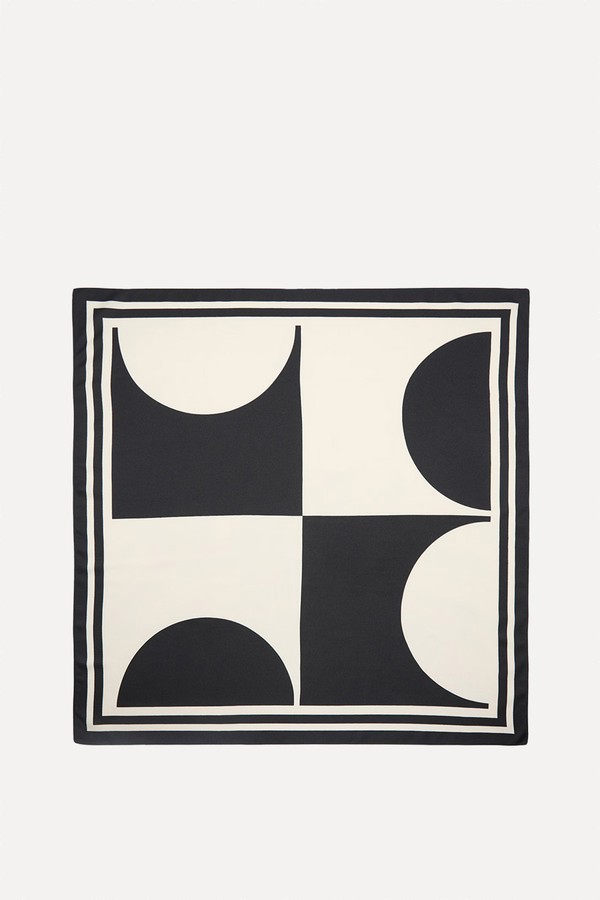 Bicolour Printed Scarf from MANGO