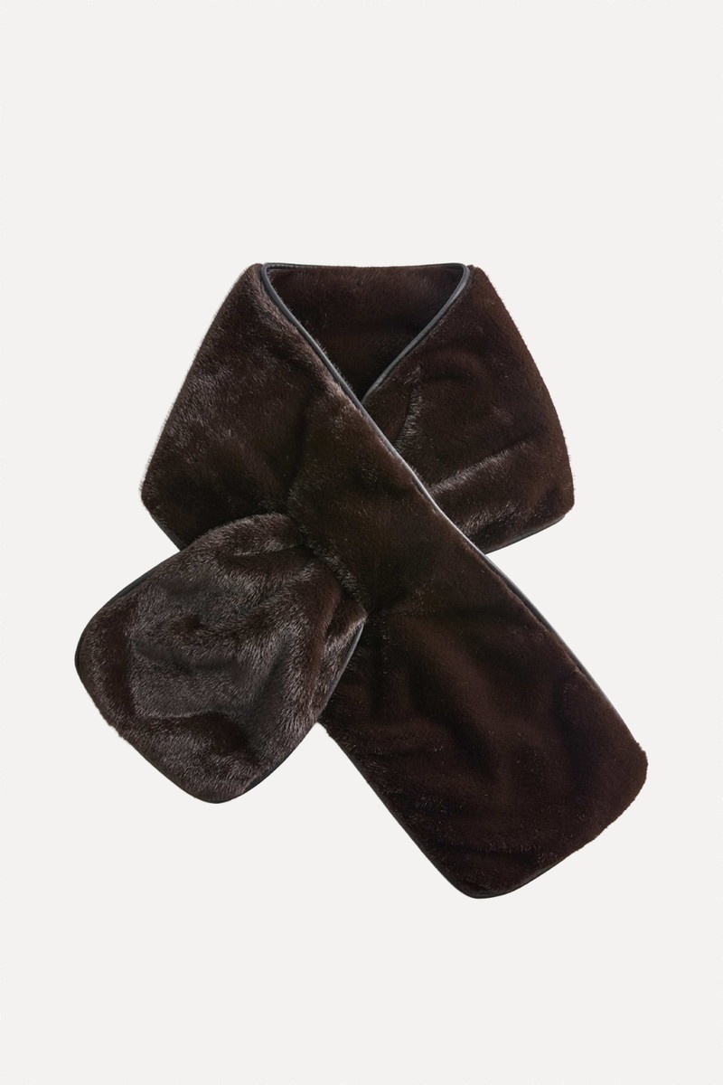 Formal Faux Fur Piped Scarf