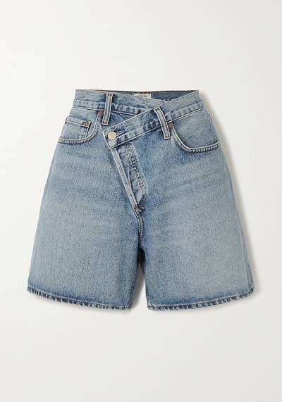 Criss Cross Organic Denim Shorts from Agolde