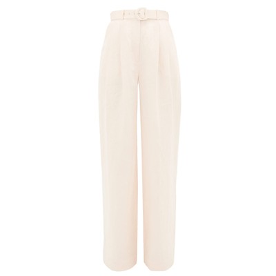 High-Rise Linen Wide-Leg Trousers from Zimmerman