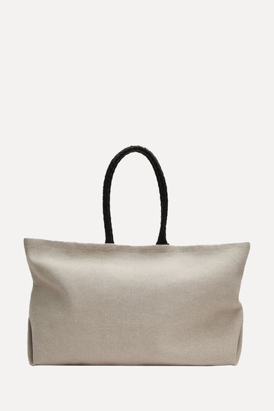 Linen Maxi Shopper Bag from Massimo Dutti