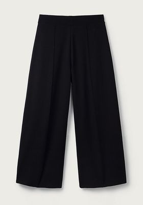 Double-Jersey Pull-On Crop Trousers