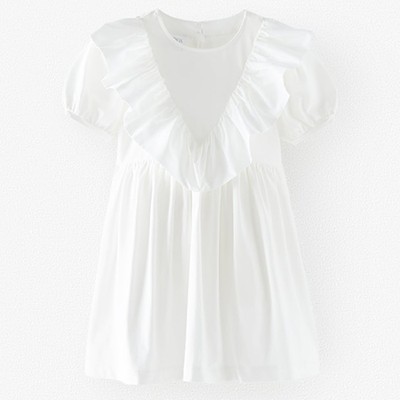 Dress With V-shaped Ruffles