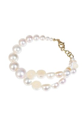 Sliced Freshwater Pearl & Gold Bracelet from Melanie Georgacopoulos