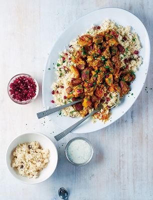 Moroccan Spiced Lamb Tagine With Cauli-Cous Cous