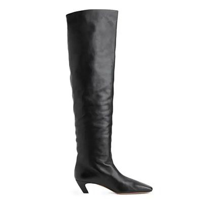 Over-Knee Stretch Leather Boots from Arket