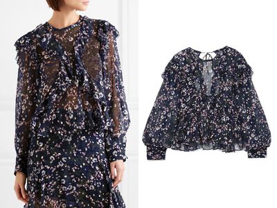 Muster Floral Print Fil Coupé Silk Blend Georgette Blouse from Isabel Marant