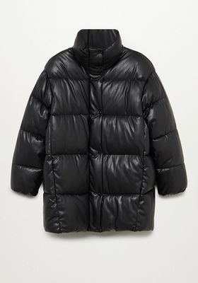 Side-Zip Quilted Coat from Mango