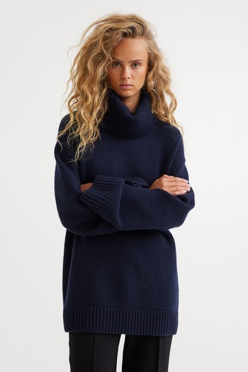 Cashmere-Mix Polo-Neck Jumper