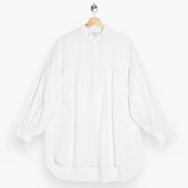 White Oversized Babydoll Shirt