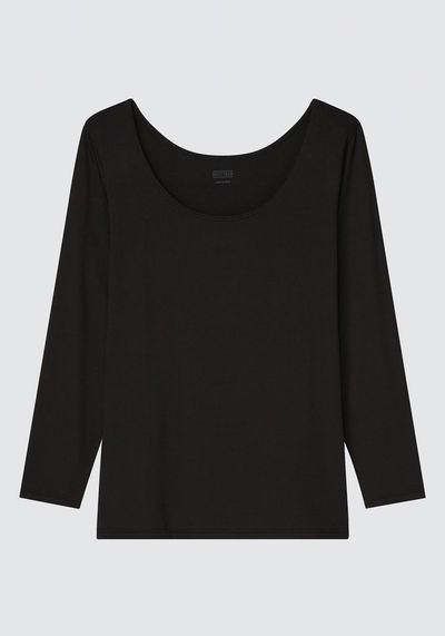 Cotton Crew Neck Long Sleeved Thermal Top from Uniqlo