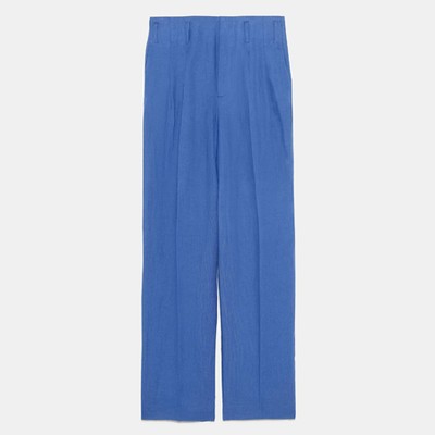 Linen Trousers With Darts from Zara