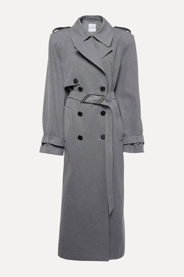 Belted Cotton Canvas Trench Coat from The Attico