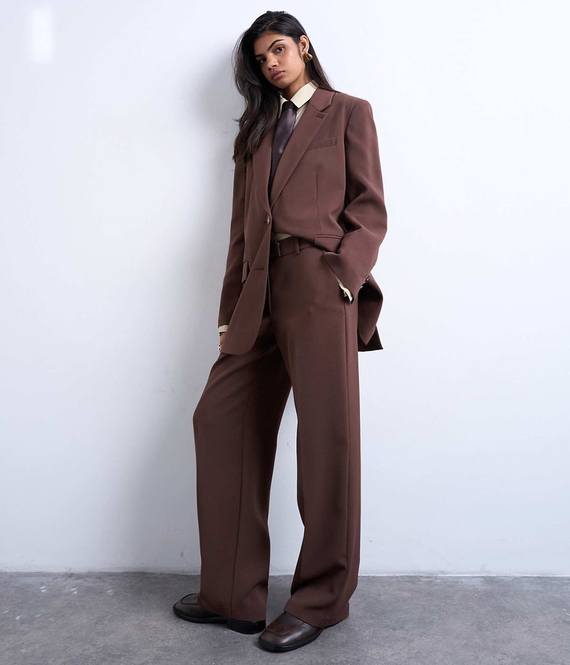 Co-Ord Mid Rise Clean Straight Trousers