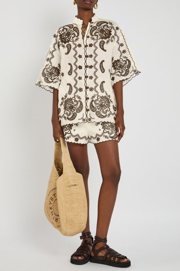 Ascension Embroidered Linen Shirt from ZIMMERMANN