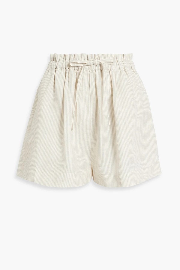 Asa Striped Linen Shorts from Ulla Johnson