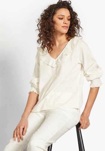 Sadie Ruffle Cotton Blouse, £69