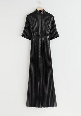 Belted Pleated Maxi Dress from & Other Stories