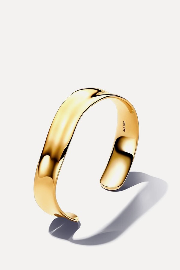 Organically Shaped Broad Open Bangle