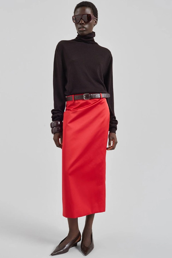 Alrose Satin Midi Skirt from The Frankie Shop
