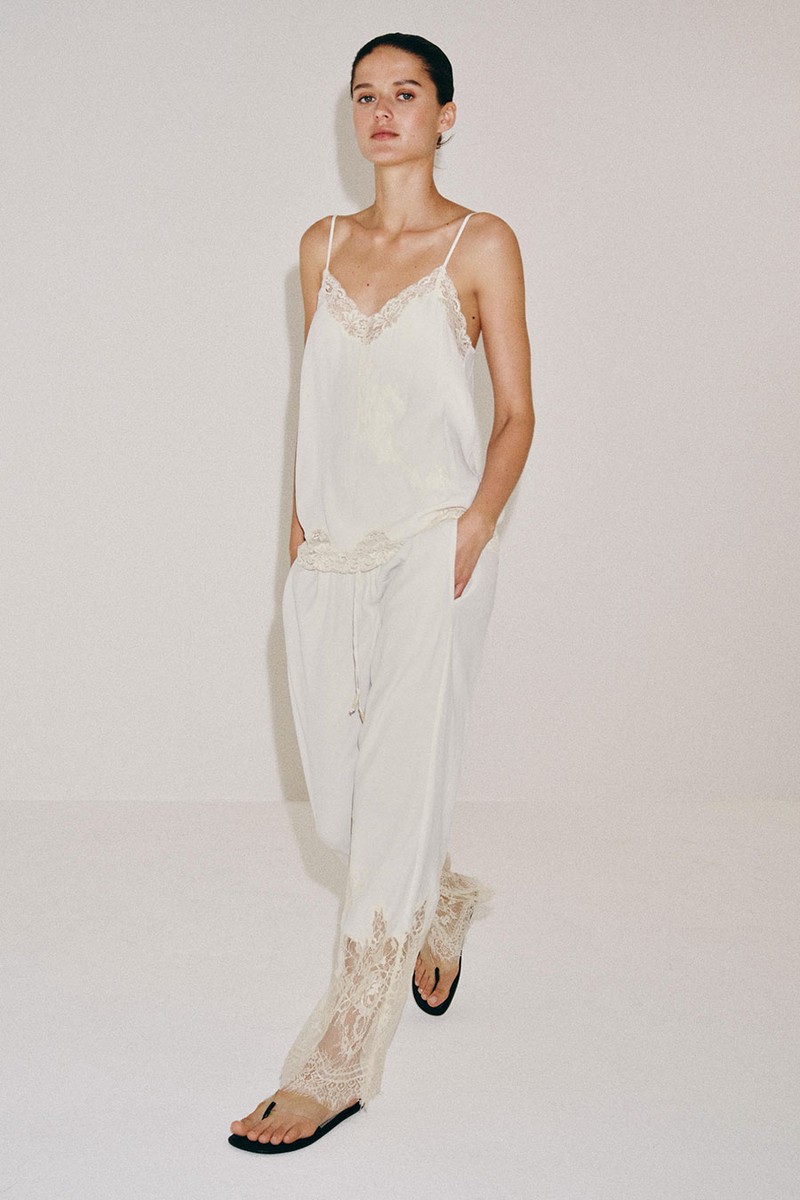 Lace Pyjama-Style Trousers
