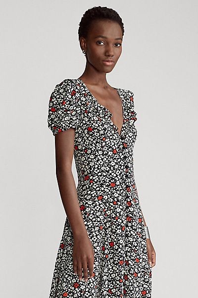 Floral Crepe Dress