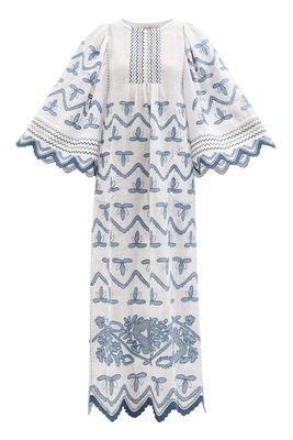 Virginie Embroidered Linen Maxi Dress from Vita Kin