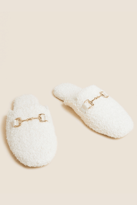 Borg Mule Slippers from M&S Collection