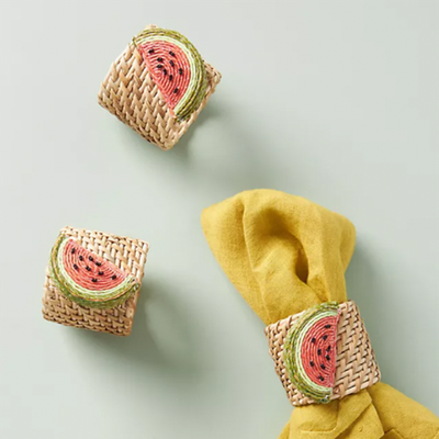 Set Of 4 Fresh Slice Napkin Rings, £48 | Anthropologie