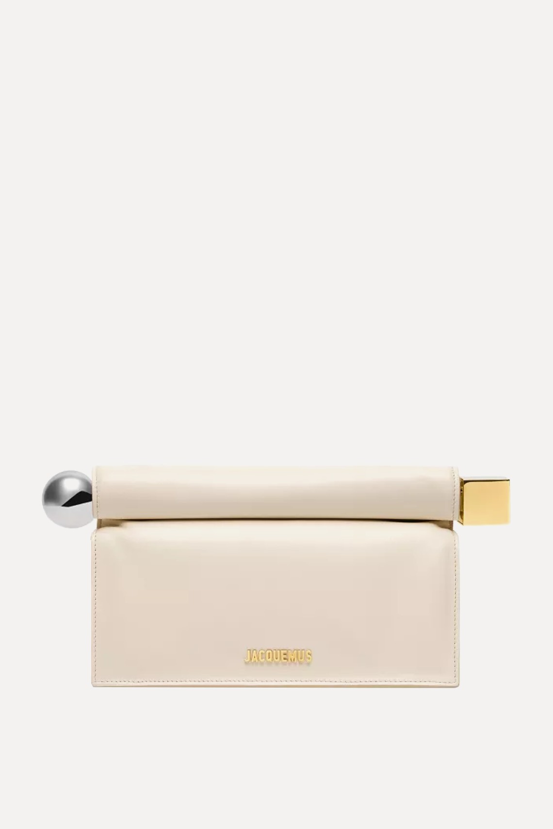 La Pochette Rond Carré Leather Clutch Bag from Jacquemus