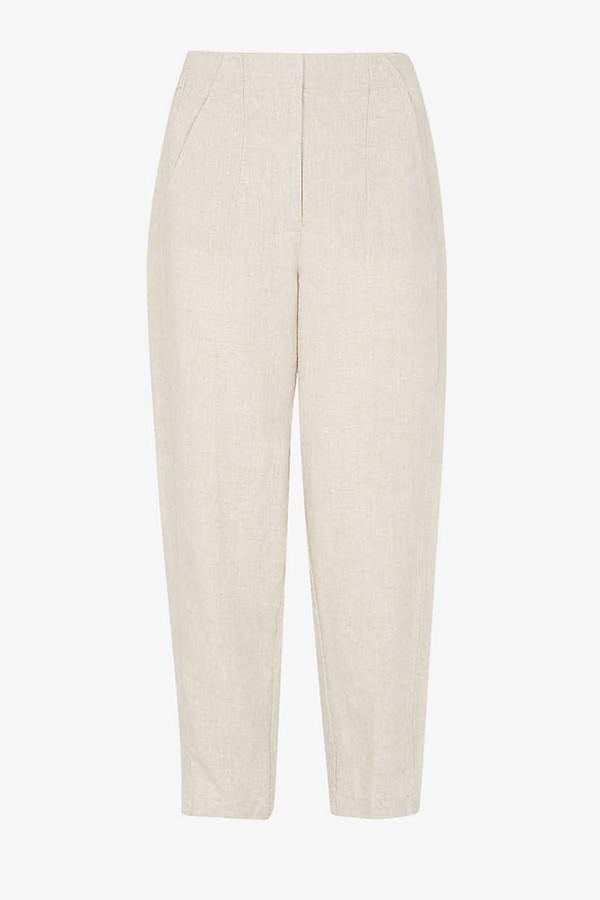 Barrel-Leg Loose-Fit Linen Trousers from Whistles