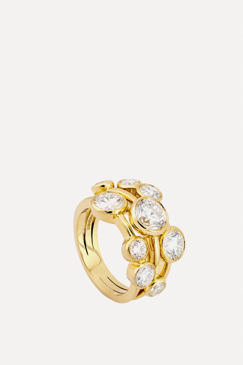 Raindance Large Yellow Gold Diamond Ring from Boodles