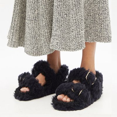 Shearling Leather Flatform Sandals, £750 | Marni