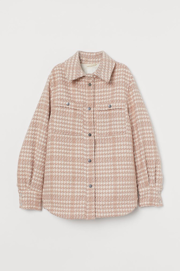 Jacquard-Weave Shirt Jacket