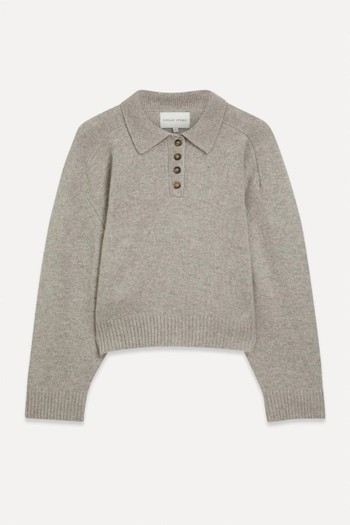 Homere Cashmere Polo Jumper from Loulou Studio