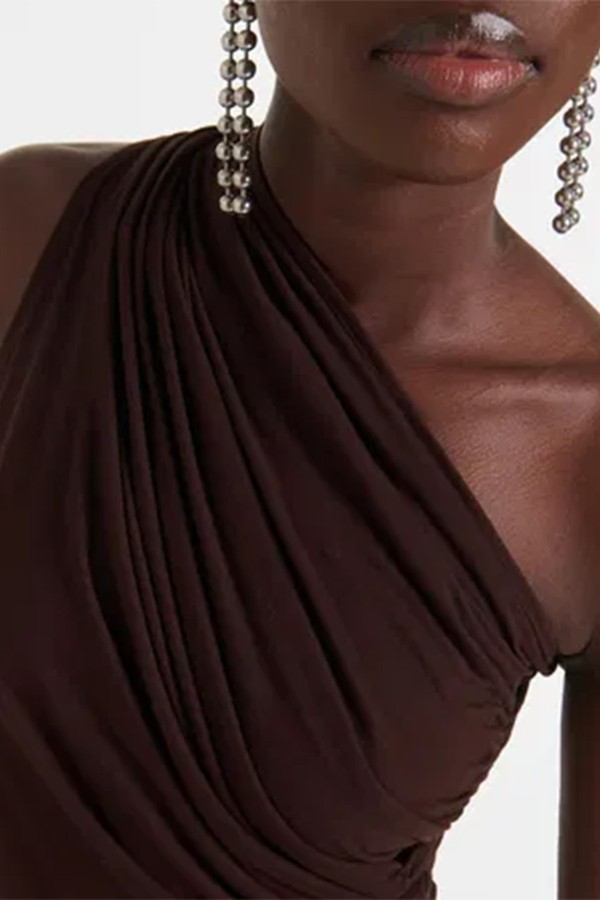 Pillar One-Shoulder Cotton-Blend Top from Entire Studios