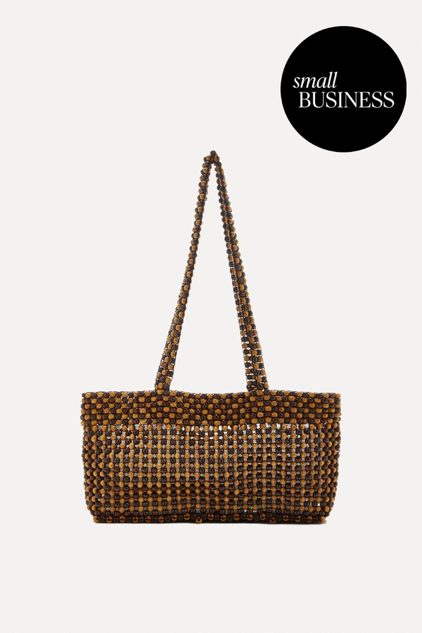La Isla Wood-Beaded Mini Bag from Cordera